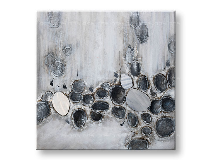 Ručno oslikana slika za zid APSTRAKT 100x100 cm – 3D perspektiva platna na drvenom okviru | 100 % original | akril na platnu ARTMIE | Papilora.sk