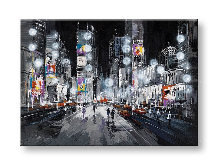 Ručno oslikana slika na zidu GRAD 70x50 cm – 3D perspektiva platna na drvenom okviru | 100 % original | akril na platnu ARTMIE | Papilora.sk