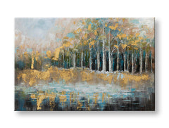 Ručno oslikana slika za zid DRVEĆE 90x60 cm – 3D perspektiva platna na drvenom okviru | 100 % original | akril na platnu ARTMIE | Papilora.sk