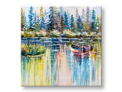 Ručno oslikana slika za zid KRAJOLIK 60x60 cm – 3D perspektiva platna na drvenom okviru | 100 % original | akril na platnu ARTMIE | Papilora.sk