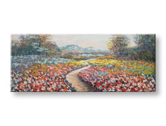 Ručno oslikana slika za zid KRAJOLIK 100x40 cm – 3D perspektiva platna na drvenom okviru | 100 % original | akril na platnu ARTMIE | Papilora.sk
