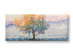 Ručno oslikana slika za zid STROM 120x50 cm – 3D perspektiva platna na drvenom okviru | 100 % original | akril na platnu ARTMIE | Papilora.sk