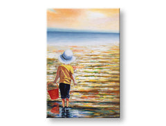 Ručno oslikana slika za zid MORE 60x90 cm – 3D perspektiva platna na drvenom okviru | 100 % original | akril na platnu ARTMIE | Papilora.sk