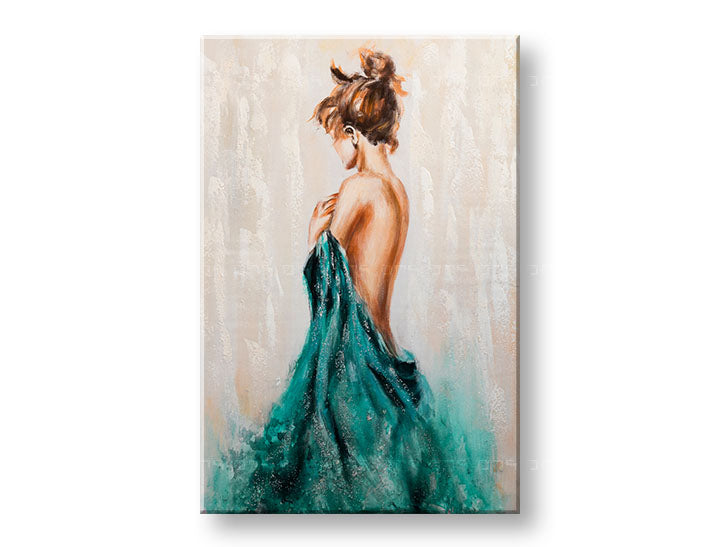 Ručno oslikana slika na zidu ŽENA 60x90 cm – 3D perspektiva platna na drvenom okviru | 100 % original | akril na platnu ARTMIE | Papilora.sk