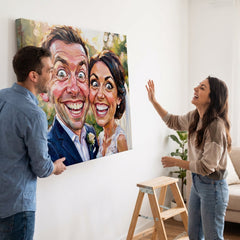 Primjer gotove slike: smiješna karikatura iz fotografije na platnu