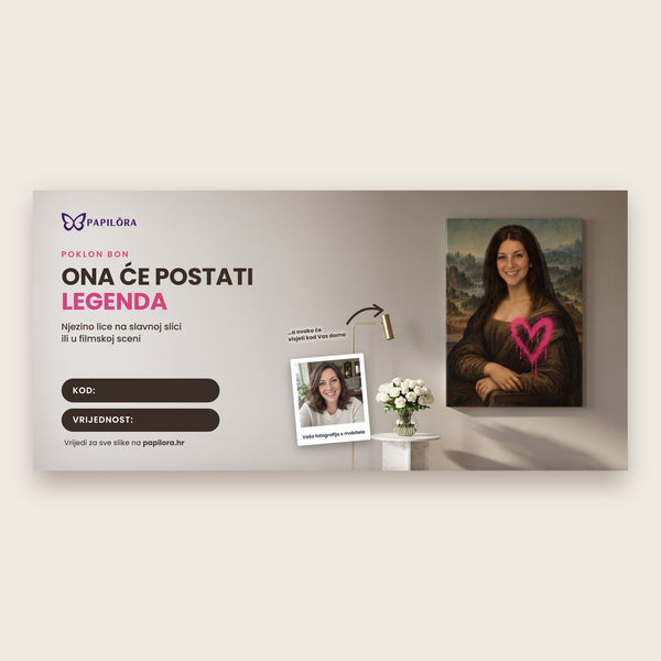 Darčekový poukaz – Ona će biti legenda