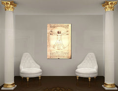 Slika na platnu VITRUVIJEV ČOVJEK - Leonardo Da Vinci REP167