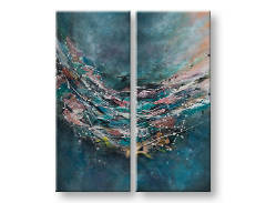 Oslikana zidna slika APSTRAKT 2-dijelna CWFAB042 - 100x120 cm