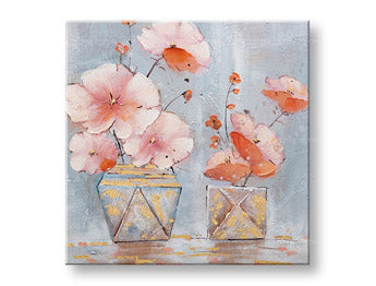 Oslikana zidna slika CVIJEĆE U VAZI 1-dijelna 60x60 cm CWF1863WE1