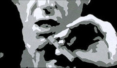 Ručno oslikana slika na platnu s motivom al pacino portret crno-bijeli – detaljan pregled kompozicije, Papilora.