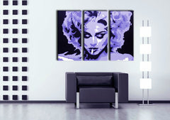 Ručno oslikana POP Art slika MADONNA slika od 3 dijela 0002 ma - slika 2