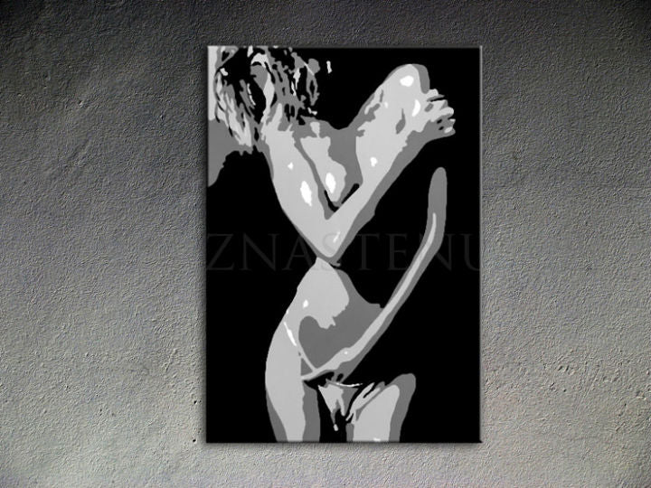 Ručno oslikana POP ART slika NUDE WOMAN
