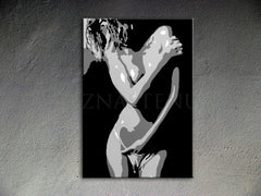 Ručno oslikana POP ART slika NUDE WOMAN