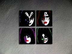 Ručno oslikana POP Art slika Poljubac
