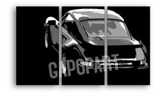 Ručno oslikana POP ART slika PORSCHE 911