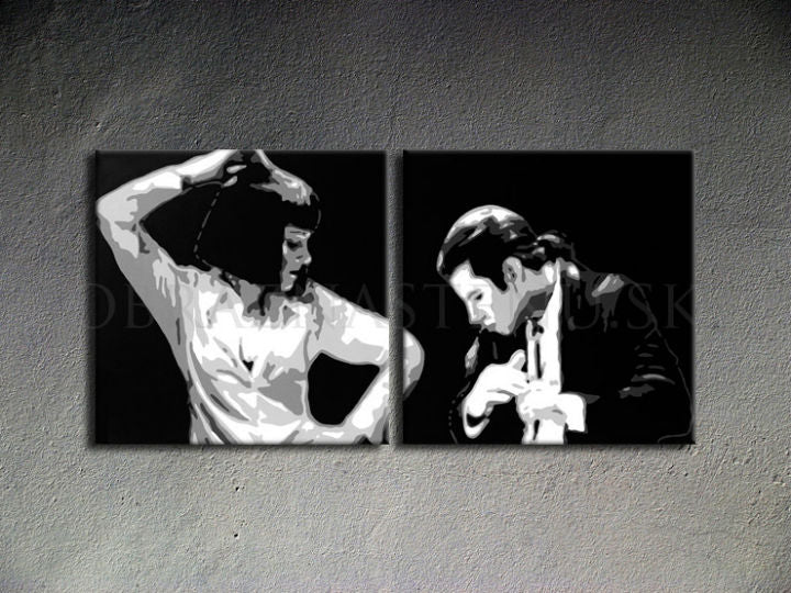 Ručno oslikana POP ART slika PULP FICTION