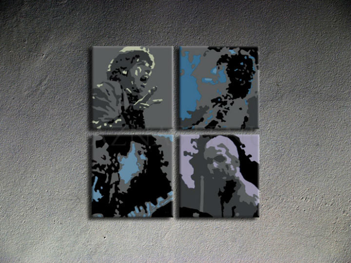 Ručno oslikana POP ART slika ROLLING STONES