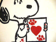 Ručno oslikana slika na platnu s motivom snoopy i woodstock crno-bijeli – dodatni prikaz s vidljivom teksturom i kompozicijom, Papilora.