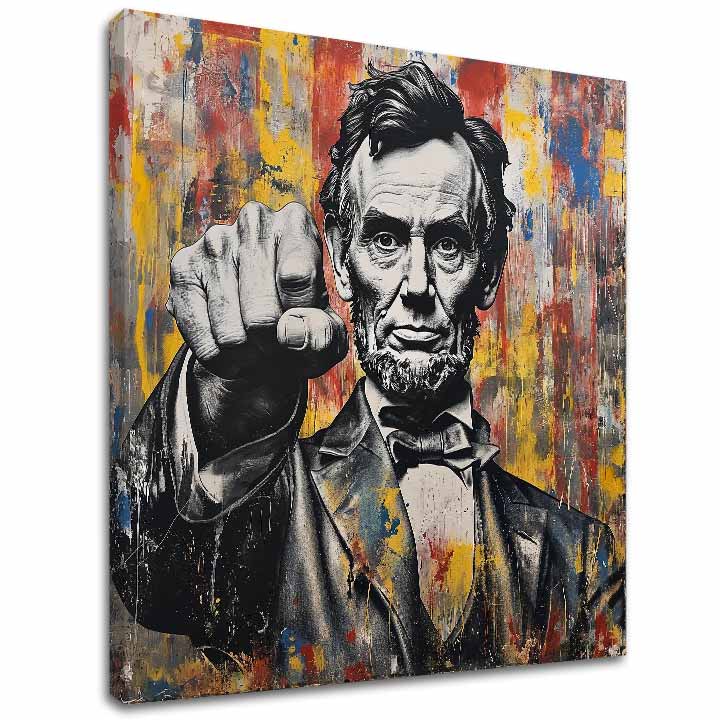 Slika ABRAHAM LINCOLN - Moć povijesti | dovršeno rukom umjetnika - slika 2