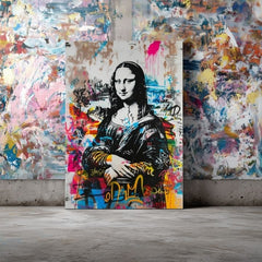 Slika GRAFFITI MONA na platnu | dovršeno rukom umjetnika - slika 4