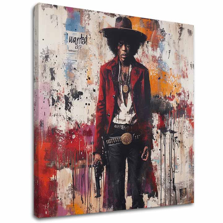 Slika JIMI HENDRIX - Divlji zapad u akrilu | dokončené rukou umelca - slika 2