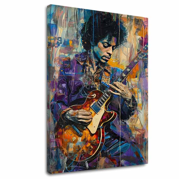 Slika JIMI HENDRIX - Guitar on Fire | dovršeno rukom umjetnika - slika 2