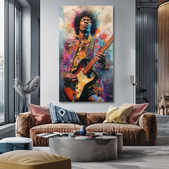 Slika JIMI HENDRIX - Vatreni tonovi | dovršeno rukom umjetnika