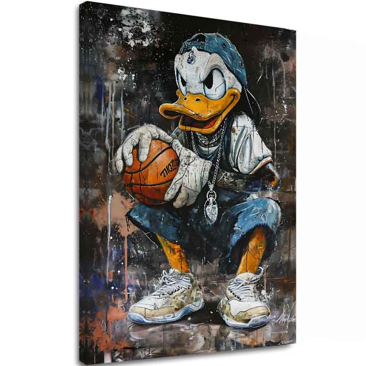 Slika LEBRON DUCK na platnu | dovršeno rukom umjetnika - slika 2