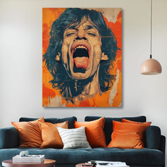 Slika MICK JAGGER - Moć rock scene | dovršeno rukom umjetnika