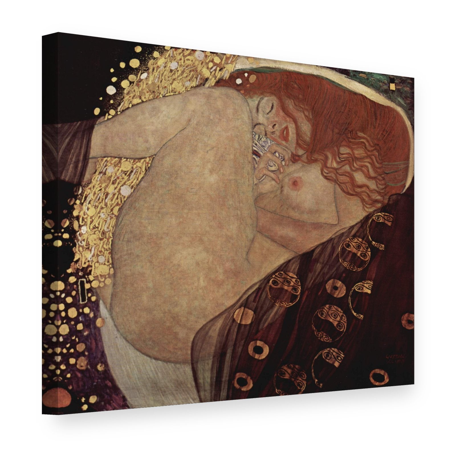 Slika na platnu Danaja – Gustav Klimt, 3D prikaz