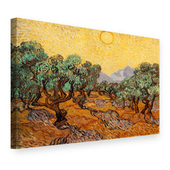 Slika na platnu Maslinici – Vincent van Gogh, 3D prikaz