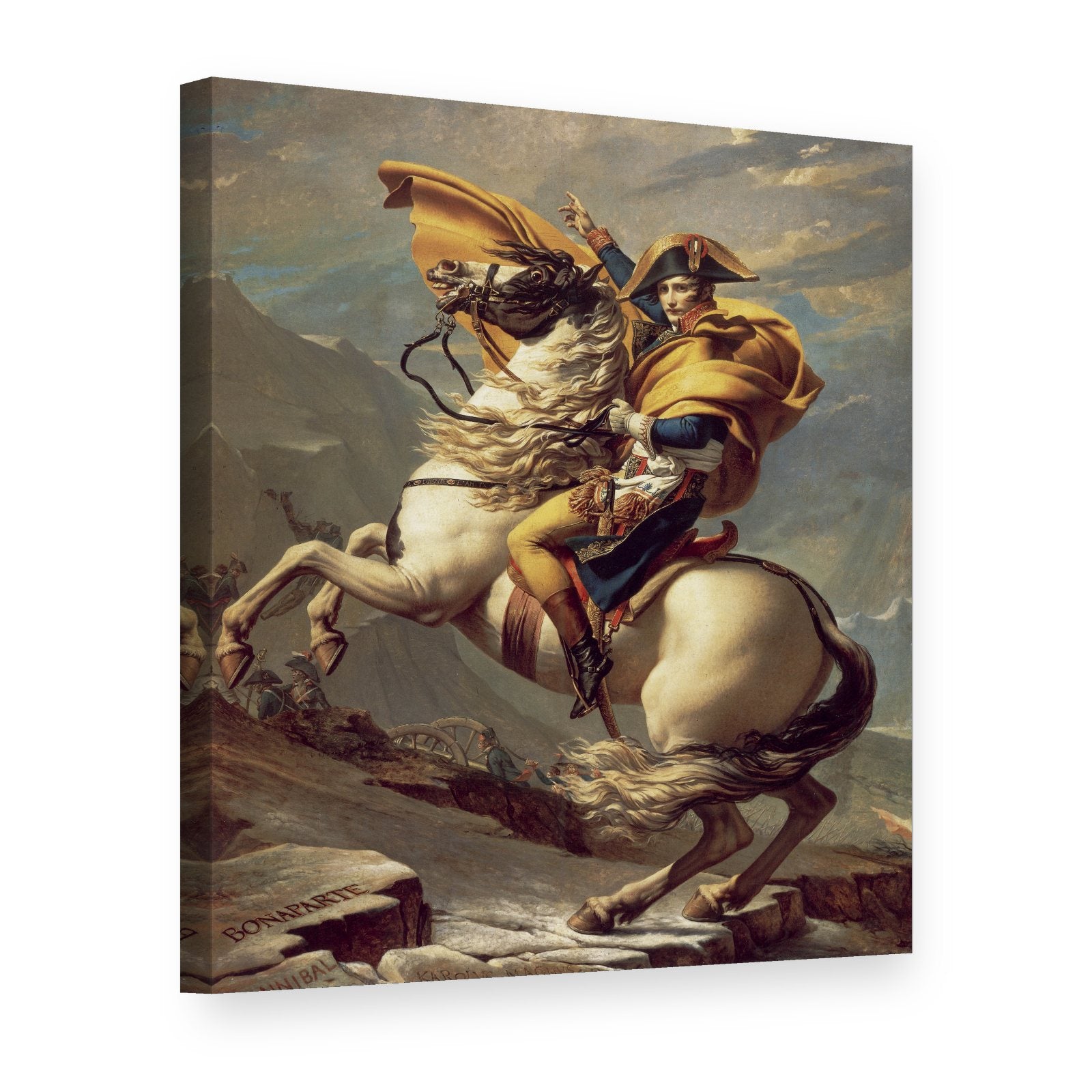 Slika na platnu Napoleon prelazi Alpe – Jacques-Louis David, 3D prikaz