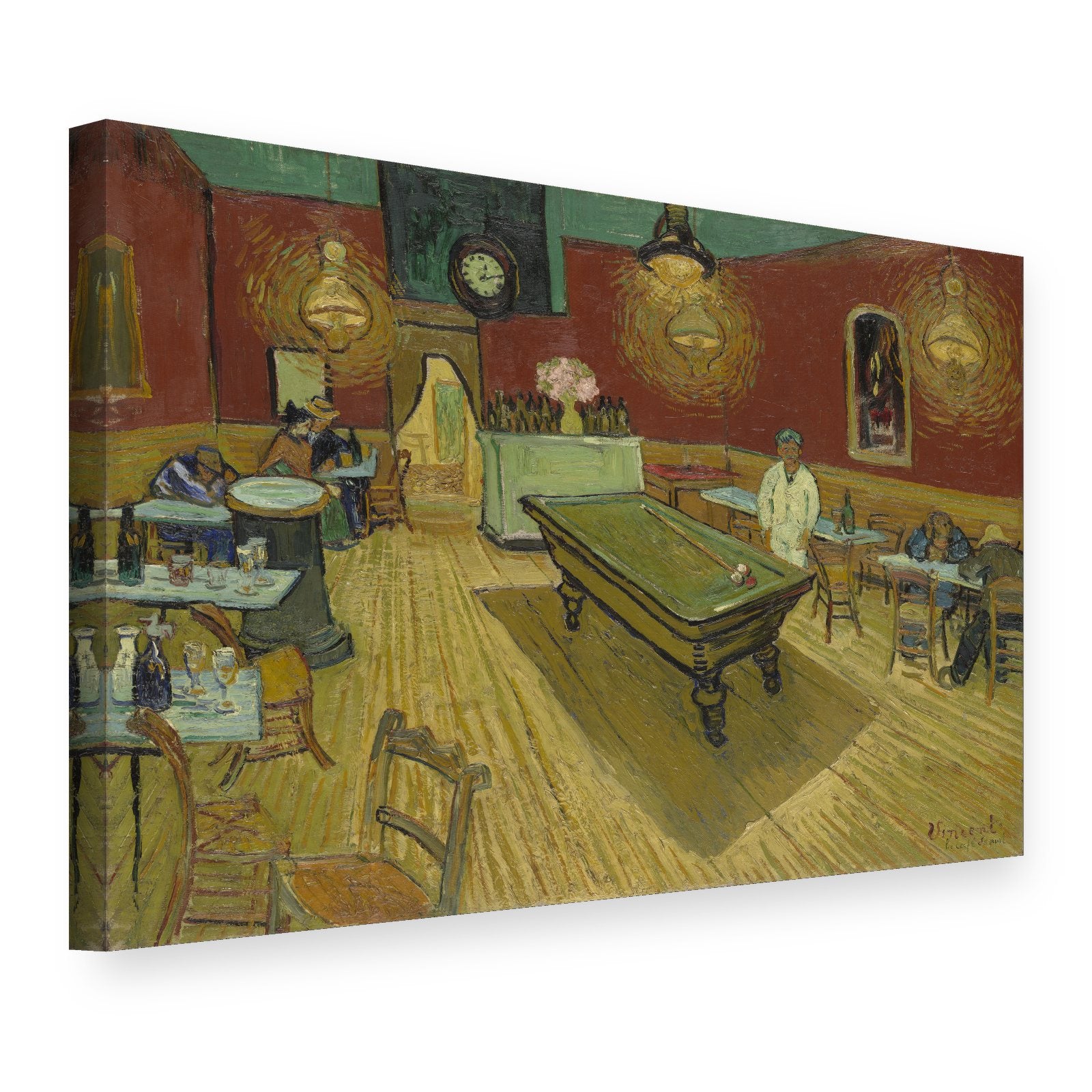 Slika na platnu Noćni kafić – Vincent van Gogh, 3D prikaz