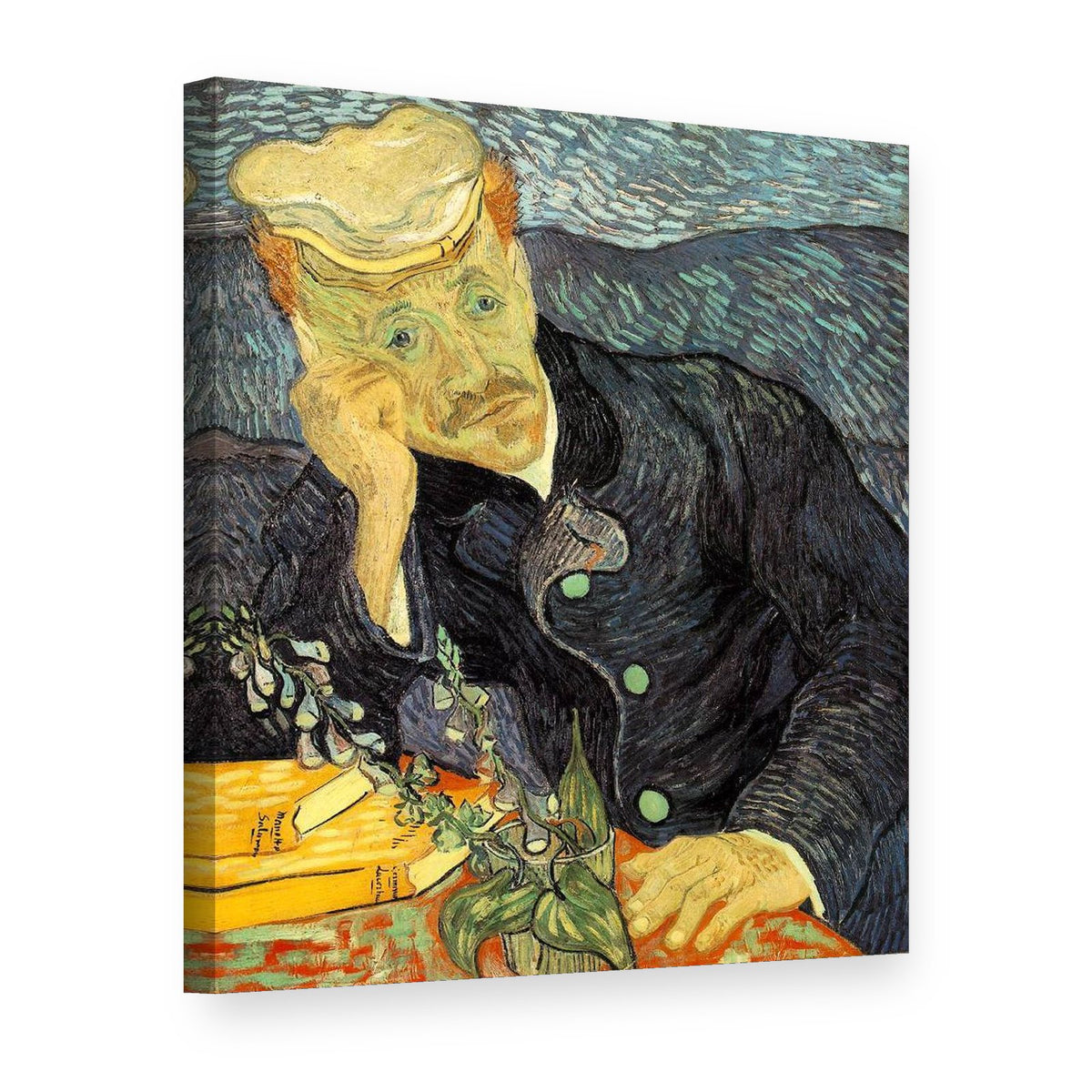Slika na platnu Portret dr. Gacheta – Vincent van Gogh, 3D prikaz