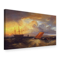 Slika na platnu Sheerness viđen s Norea – William Turner, 3D prikaz