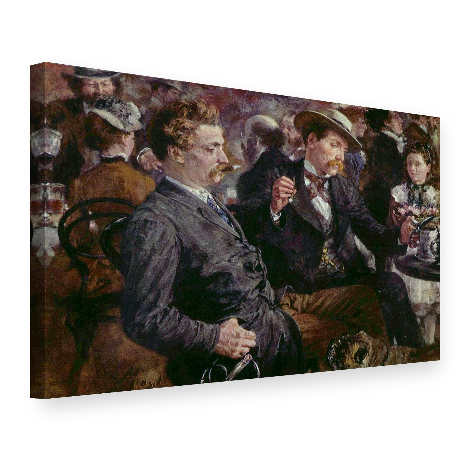 Slika na platnu U pivskom vrtu – Adolph Menzel, 3D prikaz