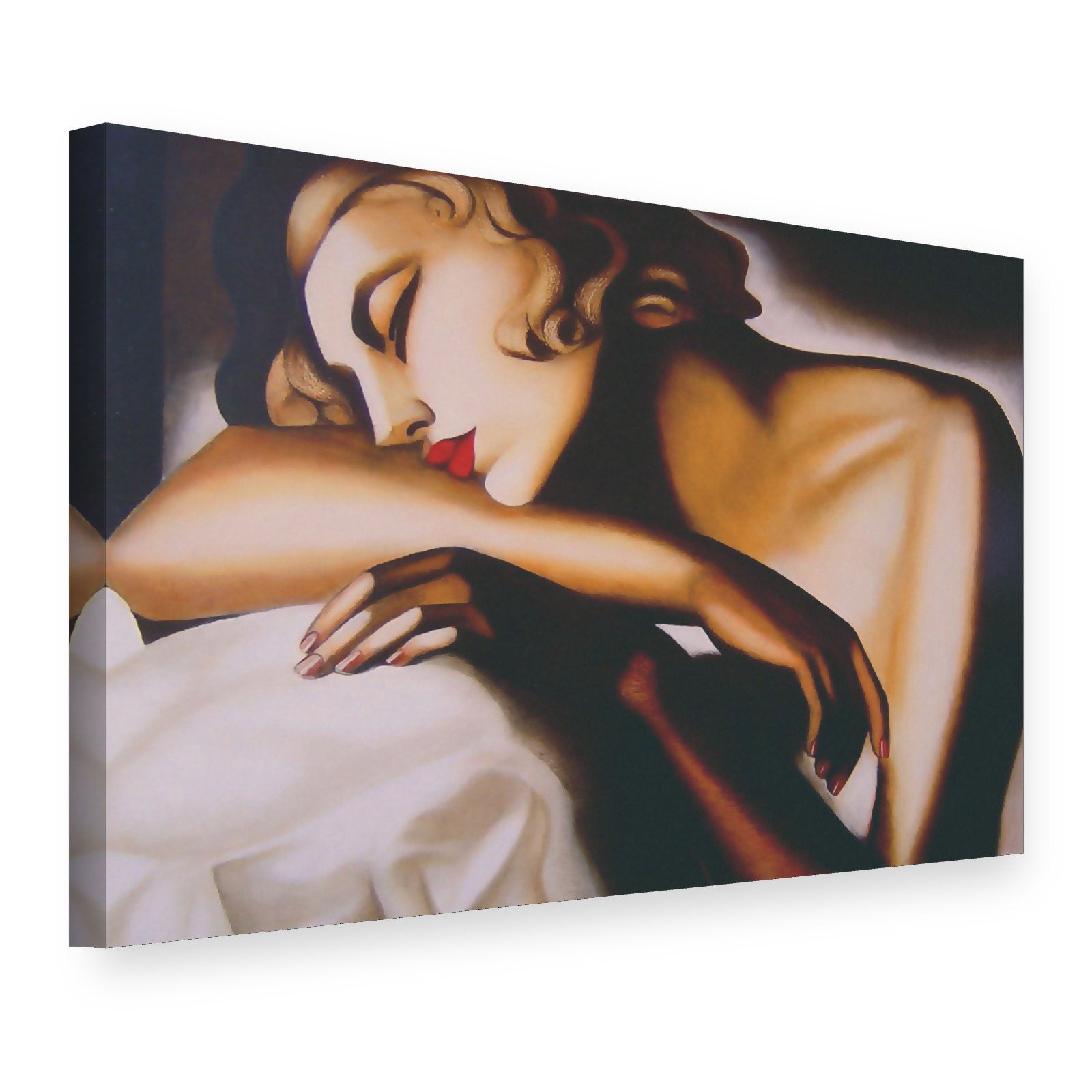 Slika na platnu Uspavana – Tamara de Lempicka, 3D prikaz