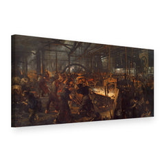 Slika na platnu Valjaonica željeza – Adolph Menzel, 3D prikaz