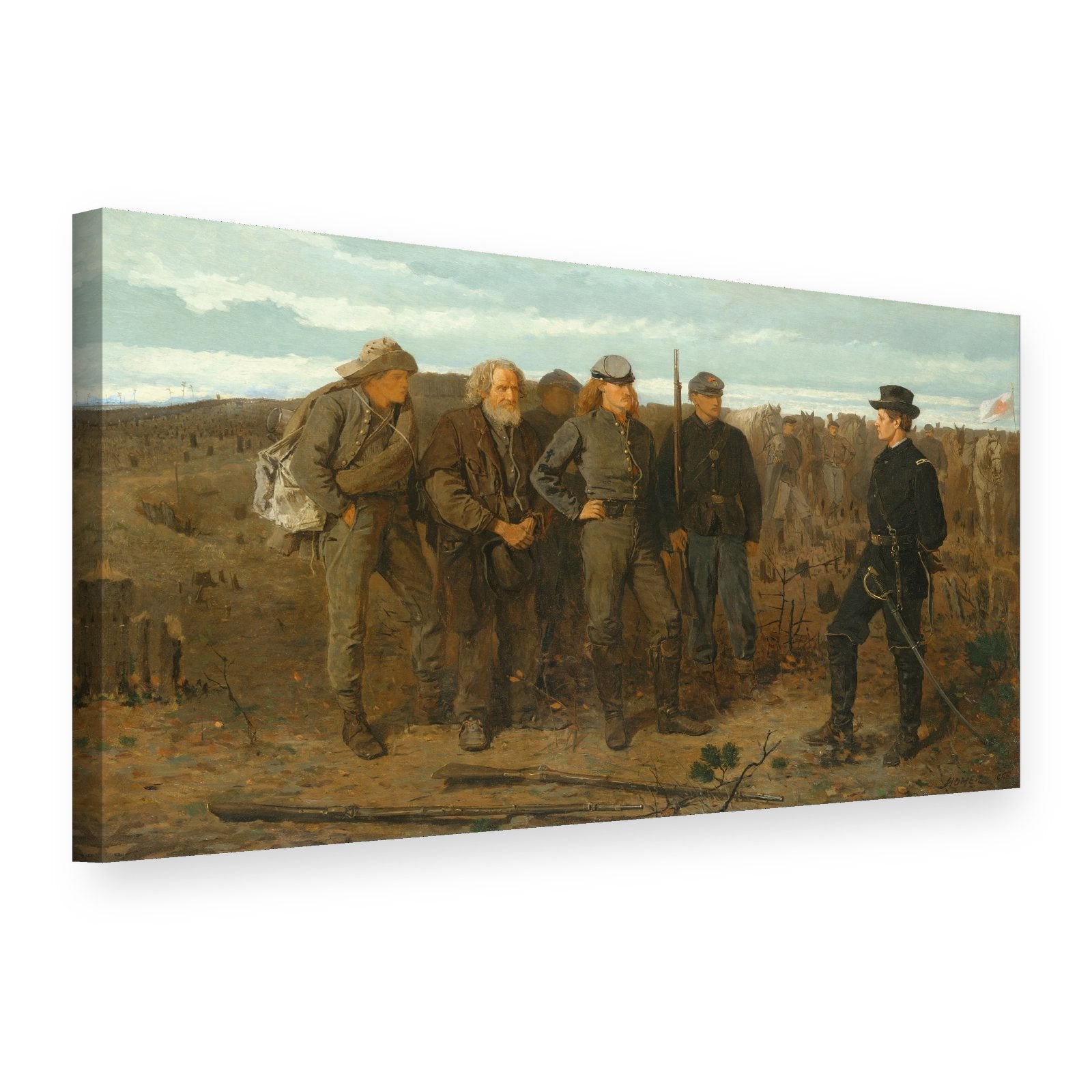 Slika na platnu Zarobljenici s fronte – Winslow Homer, 3D prikaz