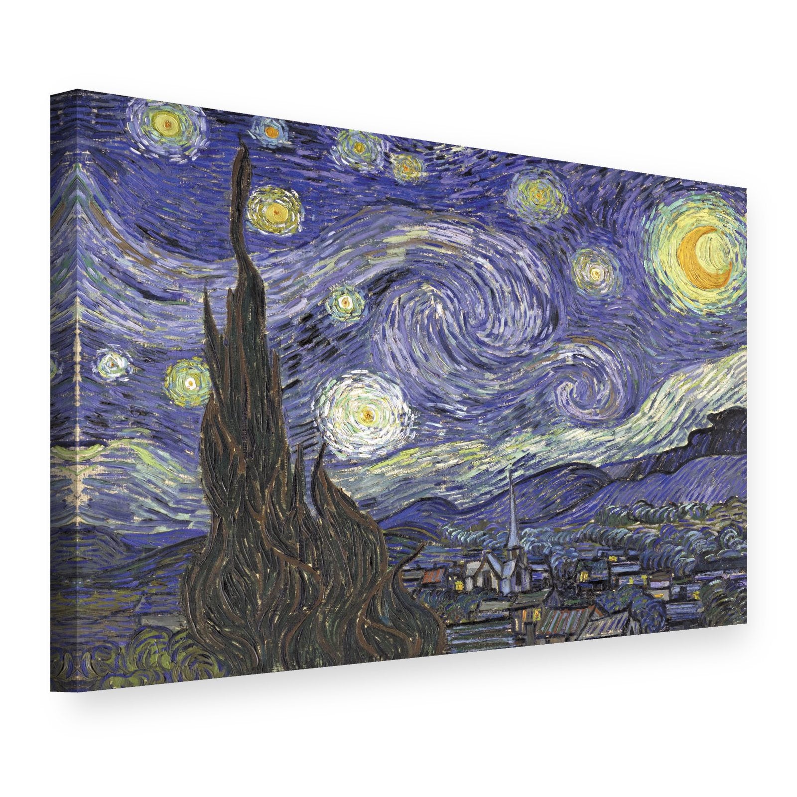 Slika na platnu Zvjezdana noć – Vincent van Gogh, 3D prikaz