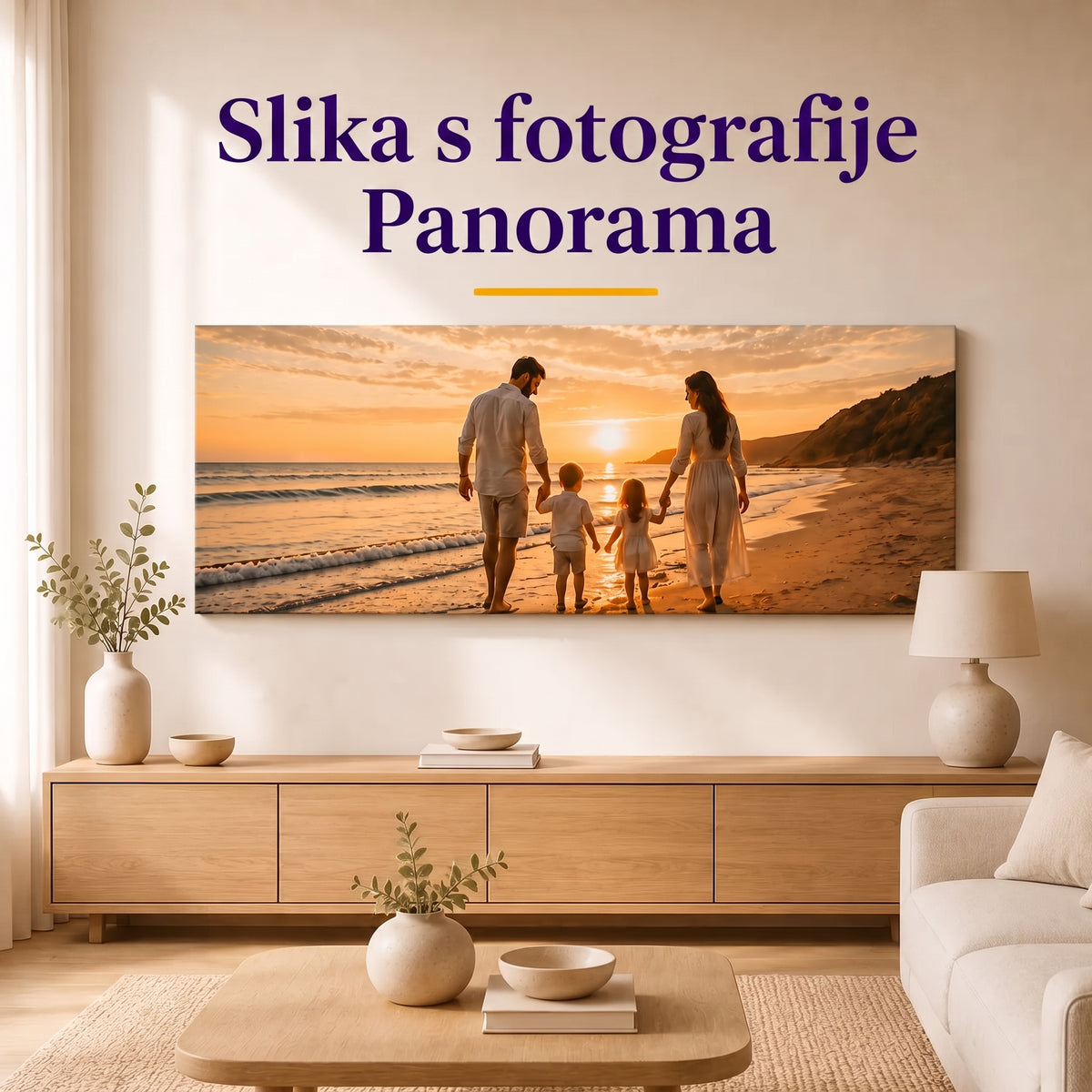 Panoramska foto slika na platnu – personalizirana zidna slika s vaše fotografije