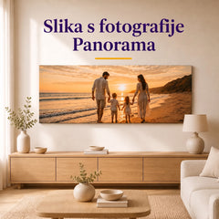 Panoramska foto slika na platnu – personalizirana zidna slika s vaše fotografije