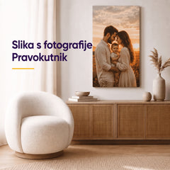 Pravokutna foto slika na platnu – personalizirana zidna slika s vaše fotografije