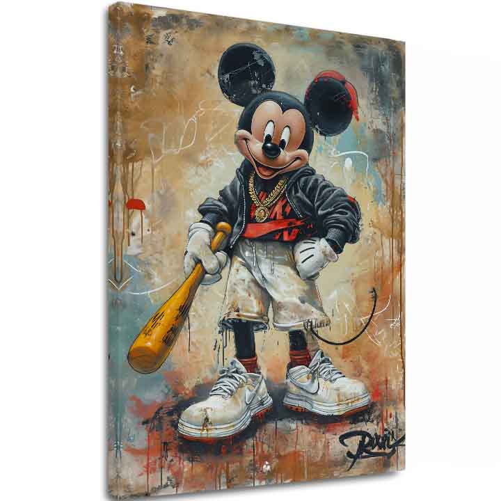Slika STREET MICKEY na platnu | dovršeno rukom umjetnika - slika 2