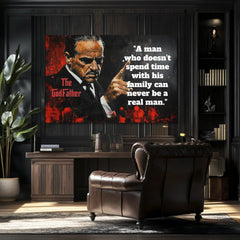 Slika THE GODFATHER na platnu | Personalizirani citat PAPILORA