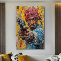 Slika TUPAC SHAKUR - Rap gangster | dovršeno rukom umjetnika - slika 3