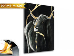 Slike na platnu PREMIUM ART | Crni bik - slika 2