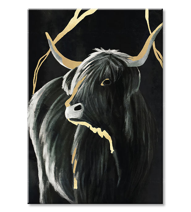 Slike na platnu PREMIUM ART | Crni bik - slika 3