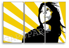 Ručno oslikana POP Art slika Žena u SUNCU 3 dijela, radni stolovi | različite veličine