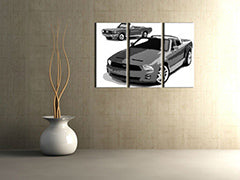 Ručno oslikana POP Art slika FORD MUSTANG 3 dijela fm2 | različite veličine